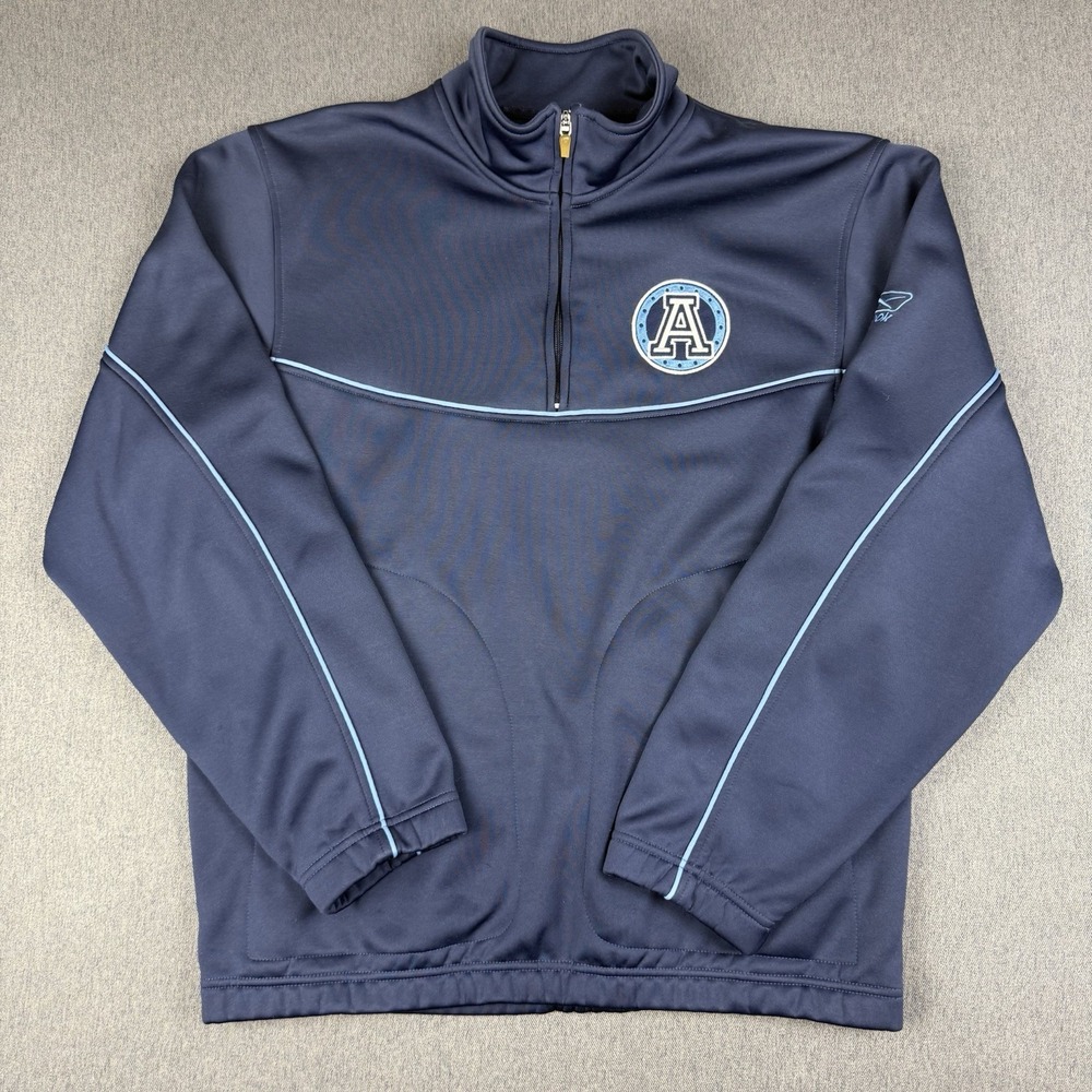 Toronto Argonauts CFL Quarter Zip Reebok Blue Embroidered Football Mens M